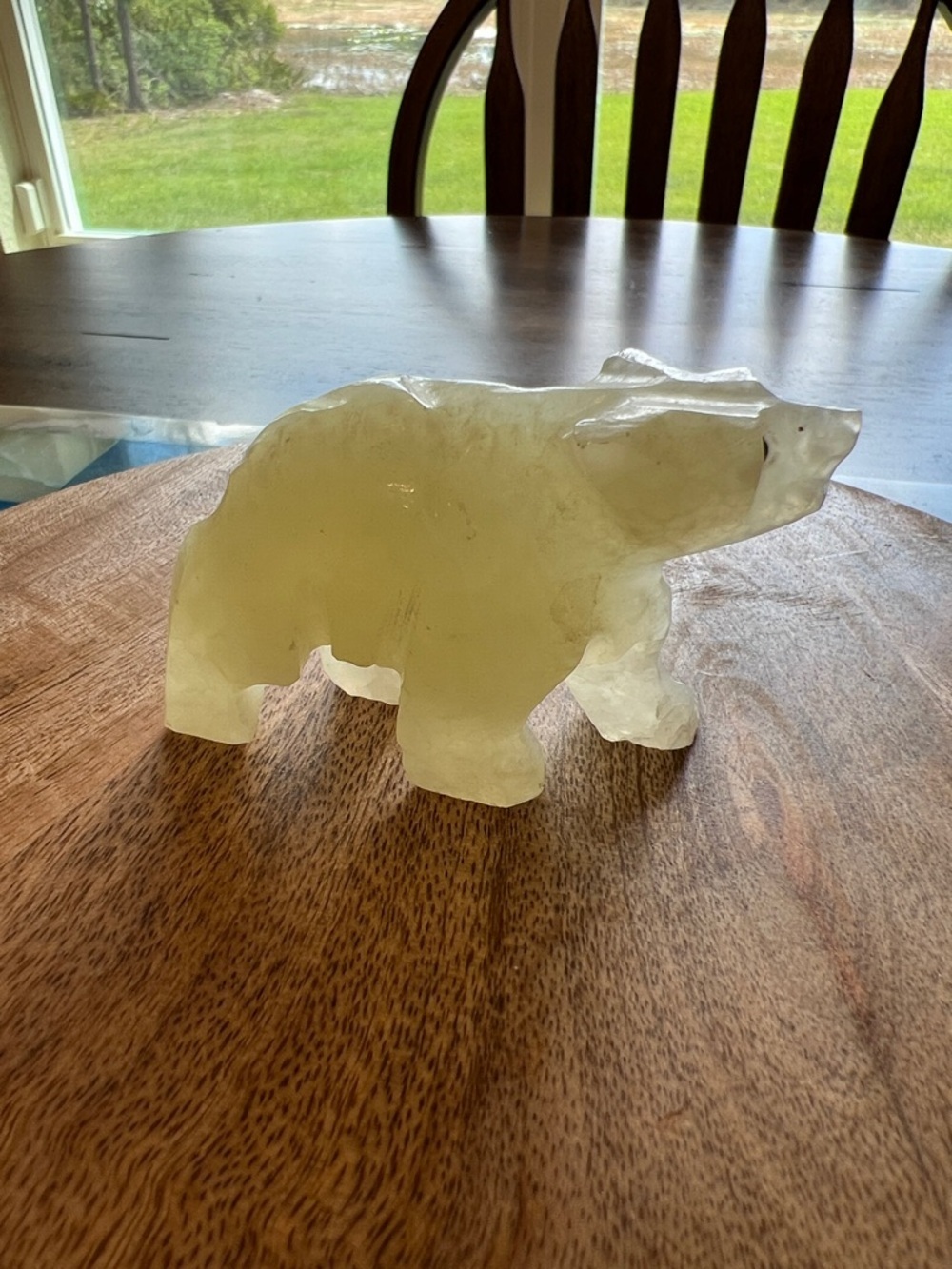 Vintage Onyx Bear Figurine Stone Carving Marble Small - Picture 2 of 10
